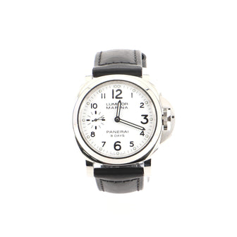 Panerai Luminor Marina 8 Days Acciaio Manual Watch Stainless Steel and Leather 44