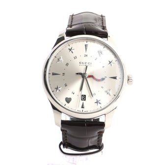 Gucci G-Timeless Kingsnake Automatic Watch Stainless Steel with Crocodile 40
