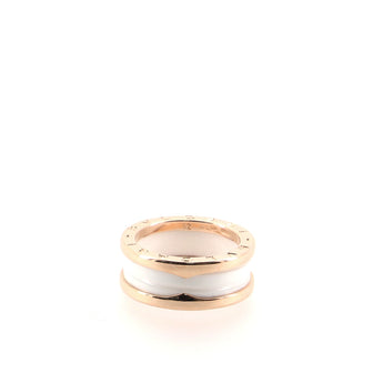 Bvlgari B.zero1 Two Band Ring 18K Rose Gold and Ceramic