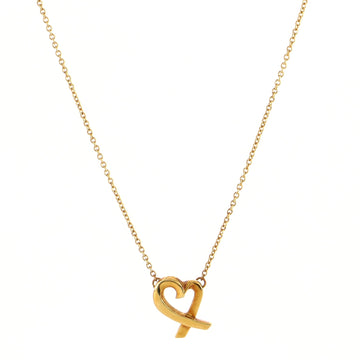 Tiffany & Co. Paloma Picasso Loving Heart Pendant Necklace 18K Yellow Gold