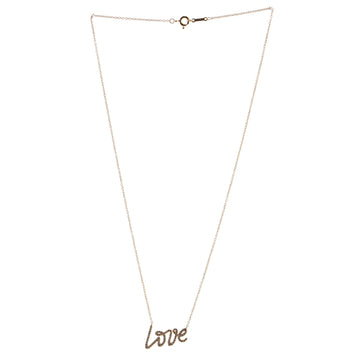 Tiffany & Co. Paloma Picasso Graffiti Love Pendant Necklace 18K Rose Gold and Diamonds Small