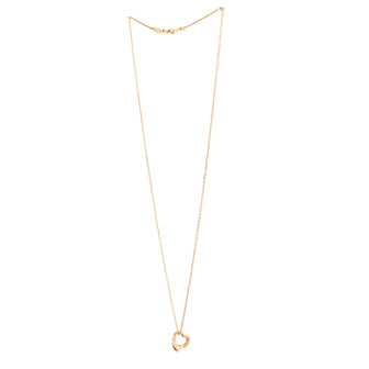 Tiffany & Co. Elsa Peretti Open Heart Pendant Necklace 18K Rose Gold