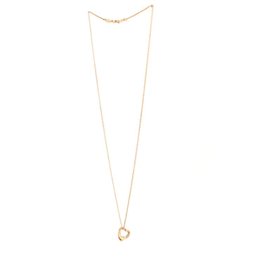 Tiffany & Co. Elsa Peretti Open Heart Pendant Necklace 18K Rose Gold