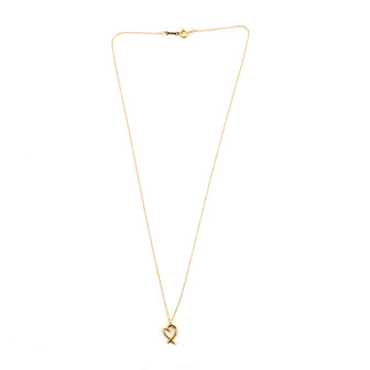 Tiffany & Co. Paloma Picasso Loving Heart Pendant Necklace 18K Yellow Gold
