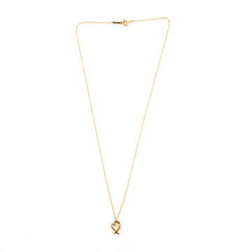 Tiffany & Co. Paloma Picasso Loving Heart Pendant Necklace 18K Yellow Gold