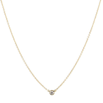 Tiffany & Co. Elsa Peretti Diamonds By The Yard Pendant Necklace 18K Yellow Gold and Diamond 0.14CT