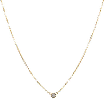 Tiffany & Co. Elsa Peretti Diamonds By The Yard Pendant Necklace 18K Yellow Gold and Diamond 0.14CT