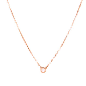 Tiffany & Co. Elsa Peretti Diamonds By The Yard Pendant Necklace 18K Rose Gold with Diamond .07CT