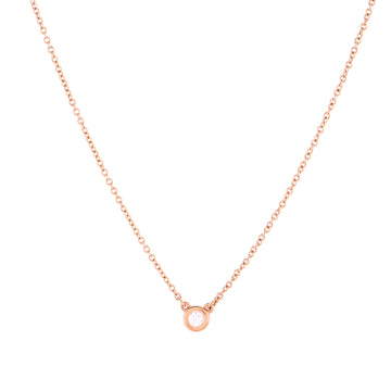Tiffany & Co. Elsa Peretti Diamonds By The Yard Pendant Necklace 18K Rose Gold with Diamond .07CT
