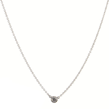 Tiffany & Co. Elsa Peretti Diamonds By The Yard Pendant Necklace Platinum with Diamond .17CT