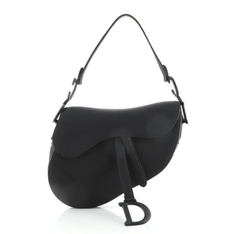 Christian Dior Ultra Matte Saddle Handbag Leather Medium