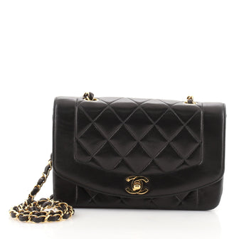 Chanel Vintage Diana Flap Bag Quilted Lambskin Small