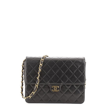 Chanel Vintage Clutch with Chain Quilted Leather Small