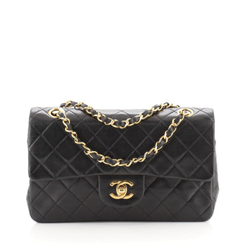 Chanel Vintage Classic Double Flap Bag Quilted Lambskin Small