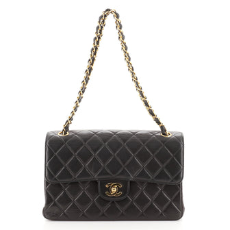 Chanel Vintage Double Sided Flap Bag Quilted Lambskin Small