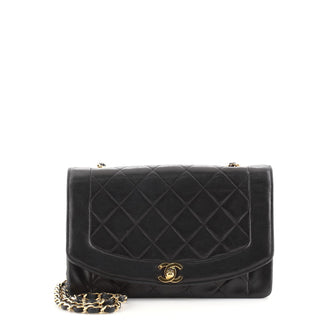Chanel Vintage Diana Flap Bag Quilted Lambskin Medium