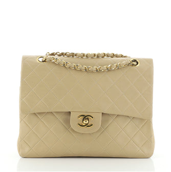 Chanel Vintage Square Classic Double Flap Bag Quilted Leather Medium