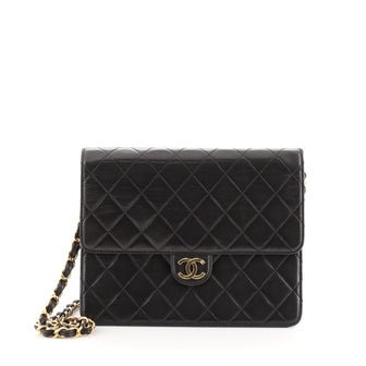 Chanel Vintage Clutch with Chain Quilted Leather Small