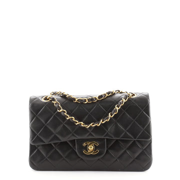 Chanel Vintage Classic Double Flap Bag Quilted Lambskin Small