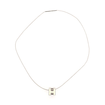 Hermes Pop H Cube Pendant Necklace Metal with Enamel