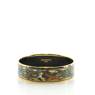 Hermes Bangle Bracelet Printed Enamel Medium