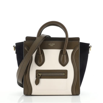 Celine Tricolor Luggage Bag Leather Nano