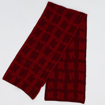 Hermes Logo Scarf Knit Cashmere