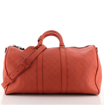 Louis Vuitton Keepall Bandouliere Bag Damier Infini Leather 45