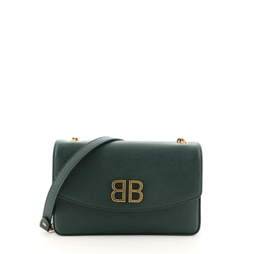 Balenciaga BB Chain Round Shoulder Bag Leather Small
