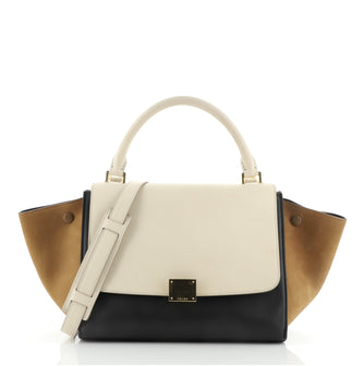 Celine Tricolor Trapeze Bag Leather Small