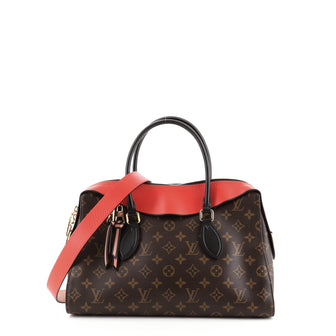 Louis Vuitton Tuileries Handbag Monogram Canvas with Leather