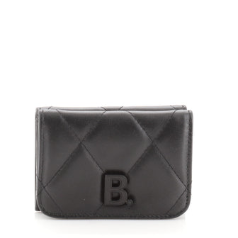 Balenciaga Touch Trifold Wallet Quilted Leather Mini