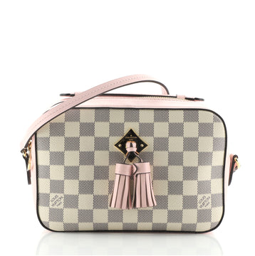 Louis Vuitton Saintonge Handbag Damier with Leather