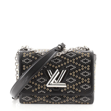 Louis Vuitton Twist Handbag Limited Edition Grommet Embellished Leather MM