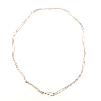 Hermes Chain Twist Necklace Sterling Silver