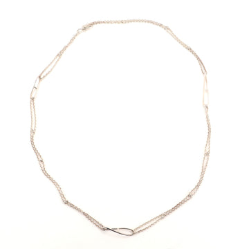 Hermes Chain Twist Necklace Sterling Silver