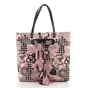 Chanel Scarf Tote Quilted Corduroy with Silk