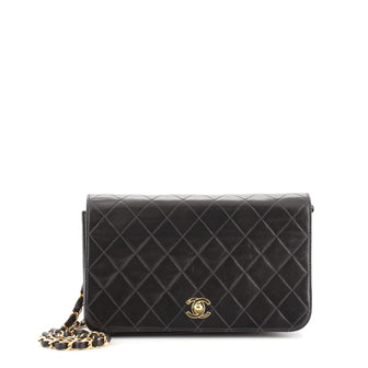 Chanel Vintage Full Flap Bag Quilted Lambskin Medium