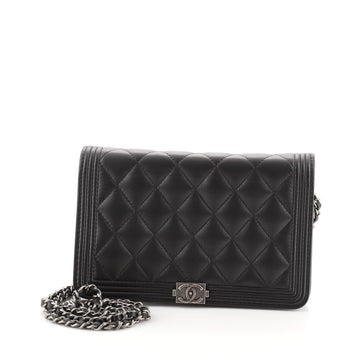 Chanel Boy Wallet on Chain Quilted Lambskin