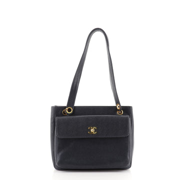 Chanel Vintage Front Pocket Tote Caviar Small