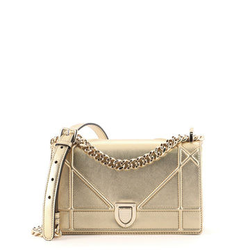 Christian Dior Diorama Flap Bag Metallic Grained Calfskin	 Small