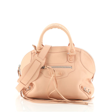 Balenciaga Bowling Covered Classic Studs Bag Leather Medium