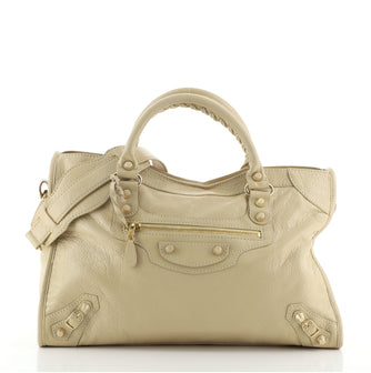 Balenciaga City Giant Studs Bag Leather Medium