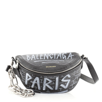 Balenciaga Graffiti Souvenir Belt Bag Leather XXS