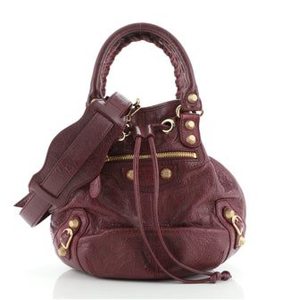 Balenciaga Pom Pon Giant Studs Bag Leather Mini