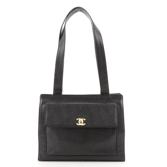 Chanel Vintage Front Pocket Tote Caviar Medium