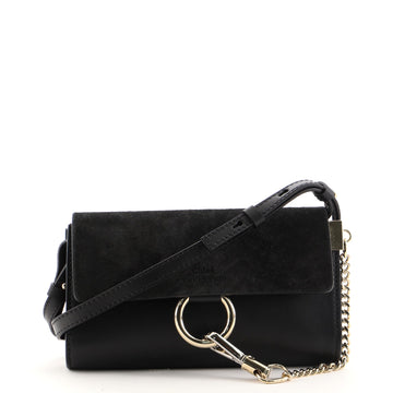 Chloe Faye Shoulder Bag Leather and Suede Mini