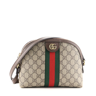 Gucci Ophidia Dome Shoulder Bag GG Coated Canvas Small