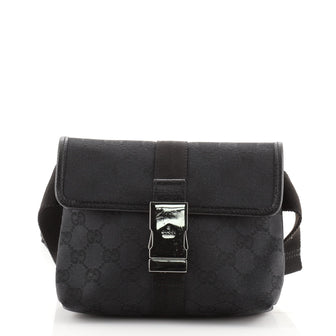 Gucci Buckle Waist Bag GG Canvas Small