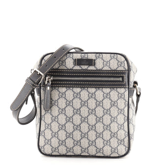 Gucci Front Zip Messenger GG Coated Canvas Small